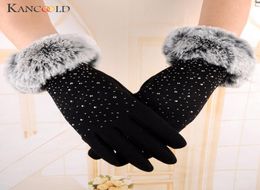 KANCOOLD Gloves Womens Fashion Winter Outdoor Sport Warm Gloves Raw mouth with drill party women 2018NOV234411839