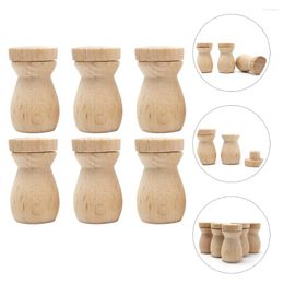 Storage Bottles Essential Oils Charms Wooden Perfume Diffuser Car Oil Pendant Diffusers Small Bottle