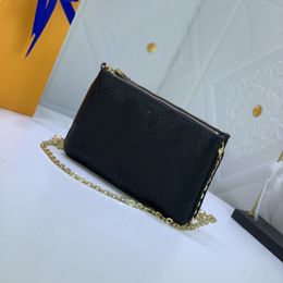 10A Quality designer bag Womens Genuine Leather Mini Double Zip Pochette Chains Bag Purse Shoulder Bags Crossbody Bag tote bag Handbags wallets M69203 M80084