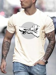 Men's T-Shirts Mens short sleeved T-shirt fashionable and fashionable printed bottom shirt young summer round neck casual and casual top sports shirtL2405066