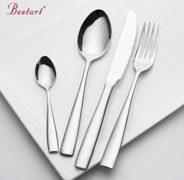 Set Cutlery Stainless Steel 24 pieces Service 6 Person Silver Knife Fork Set Restaurant Cutlery Dinnerware China Sets C181127013786931