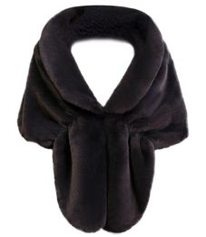 Scarves Womens Faux Fur Collar Shawl Scarf Wrap Evening Party Cape Stole For Bride And Bridesmaid Winter Coat6956526