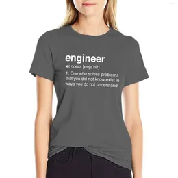 Women's Polos Funny Engineer Definition T-Shirt Summer Clothing Blouses 2024