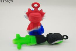 New mini environmental Sherlock pipe food grade silicone bubbler water pipe wax oil dry herbs Bong smoking hookah accessories whol2833736