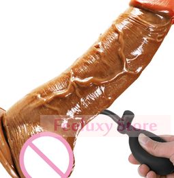 Inflatable Huge Realistic Dildo Suction Cup Real Big Penis Dong Sex Toys for Women Masturbation Anal Plug Adult Sex Toys CX2007087735788