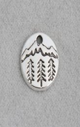 Whole Fashion Outdoor Vintage Single Side Round Mountain Charms For Camper 10mm 200pcs AAC12498164790