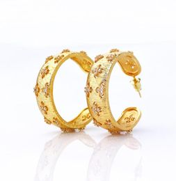 2021 Latest Design Of Gold Top Designs Hoop Earring Bronze Flowers Zircon Snowflake Drop Cuff Earrings Woman Bohemian Fashion desi2447021