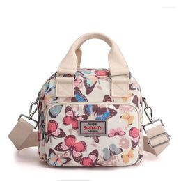 Evening Bags High-capacity Waterproof Nylon Women Messenger Bag Flower Eco-Friendly Large Mummy Shopping Pocket Female Shoulder Tote