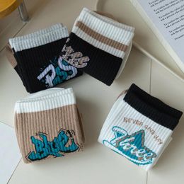 Women Socks Jacquard Pattern Letter Japan Sport Ankle Adult Cotton Short Sleep Bicycle Sand Beach Special Elastic Novelties Winter