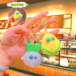 Decompression Bubble Vegetable Pendant Cartoon Decoration Keyring Pendant Keychain Car Doll Keychain