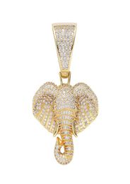 18K Gold Plated Cartoon Elephant Necklace Copper Zirconia Pendant Gold Colour Long Chain Necklace For Women Party Birthday Jewellery 8265903