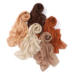 Scarves Chiffon Long Scarf For Women Summer Solid Sunscreen Silver Thread Soft Shawl Foulard Viscose Female Wrap Shawls