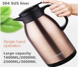 23L Large Capacity Stainless Steel Thermal Coffee Carafe Home Office Thermos Vacuum Flasks Kettle European Pot termos para cafe5698581