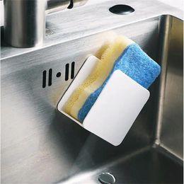 Kitchen Storage Sponge Rack Abs Sink Modern Minimalist Wall-mounted Rounded Corners Cleaning Cloth