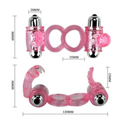 Double Ring Vibrator vibrating Erection Penis Cock Stimulator Enhancer Sex toy R4101577910