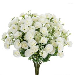 Decorative Flowers 10PCS Artificial Wedding Bouquet Christmas Decor Accessories Vase For Home Room Diy Party Candy Box Silk Hydrangea