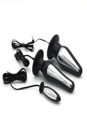 Newest Electric Shock Massagers Electro Shock Anal Bullet Unisex Sex Butt Plug BDSM Toys Backyard Dildo Ass Trainer9356116