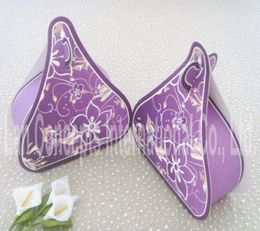 DIY Folding Cardboard Wedding Favours Box Candy Boxes 9 x 35 x 98cm 120pcslot LWB0095 purple1428299