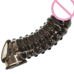 Reusable G Spot Penis Extender Sleeve Extension Penis Delay Ejaculation Cock Sleeve Adult Toy For Men Toys