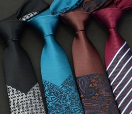 GUSLESON Mens Skinny Ties Luxury Floral Plaid Neckties Hombre 6 cm Gravata Slim Tie Dots Classic Business Wedding Tie For Men T2002797016