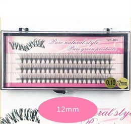 New Arrival Professional Makeup 60 Clusters Knot Individual Flare Eye Lashes 614mm C Curl Grafting Fake False Eyelashes1874430