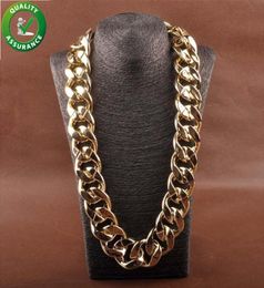 Curb Cuban Link Chain Hip Hop Thick Long Necklace Fashion Designer Jewelry Men Big Chunky Vintage Choker Iced Out Rapper Accessori6751128