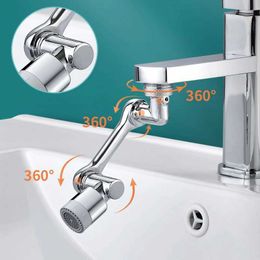 Bathroom Sink Faucets Copper Alloy 1080 Rotation Faucet Aerator Extender Anti Splash Filter Faucets Bubbler ZZLE Kitchen Saving Water Sprayer