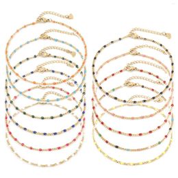 Anklets 304 Stainless Steel Curb Link Chain Anklet Multicolor Gold Color Metal Chains Bracelet For Women 23.5cm(9 2/8") Long 1 Piece