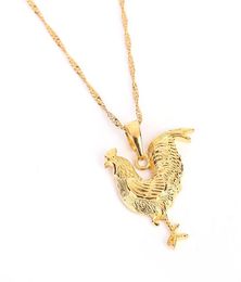 new fashion womens Jewellery 24k gold Colour animal golden chicken independent pendant necklace jewelry6732053