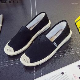 Casual Shoes Canvas Fisherman Slip On For Women Loafers Espadrille 2024 Fashion Harajuku Zapatillas Mujer Tacon