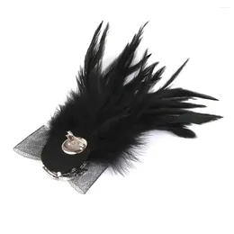 Brooches Women Feather Rhinestone Crystal Brooch Pin Costume