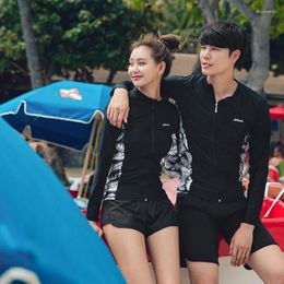 Women's Swimwear 2024 Sport Swimsuit Rash Guard For Wen Couple Long Sleeve 5 Pieces Suit Sun Protection Beach Wear