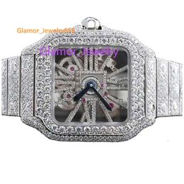 Wettbewerbsfähiger Preis auffällige DIGN DIGN Uhres Schmuck Handgelenk 30 Karat VVS Moissanit Diamant besetzt automatische Uhr