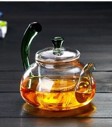 Heat Resistant Glass Teapots With Filter And Warped Handle Flower Coffee Chinese Glass Tea Pot Blooming4064033