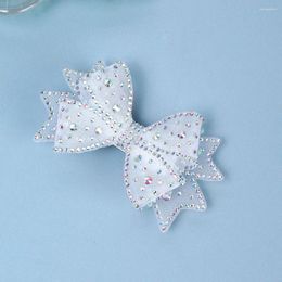 Hair Accessories Fashion Bling Rhinestone Bowknot Clips For Girls Double Layer Lace Bow Boutique Princess Barrettes Headwear
