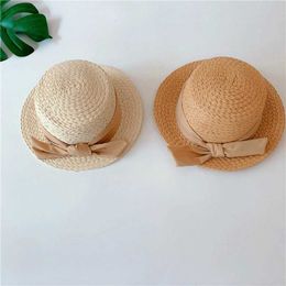 Caps Hats Princess Straw Kids Bucket Hat for Girls Summer Baby Hat Beach Sun Protection Children Girls Cap Accessories for 2-5Y