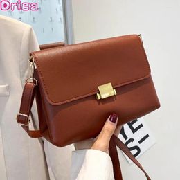 Shoulder Bags Driga Women Mini Handbags Female PU Leather Messenger Bag 2024 Fashion Elegant Solid Colour Retro