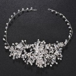 Fashion Handmade Full Austrian Crystal Headbands Wedding Hairpieces Princess Tiaras and Crowns Women Hair Jewellery Vine JCG0116243118