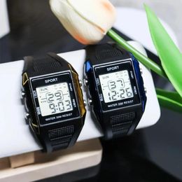 Wristwatches Youth Student Watch Sports Fashion Ultra Thin Square Unisex Style