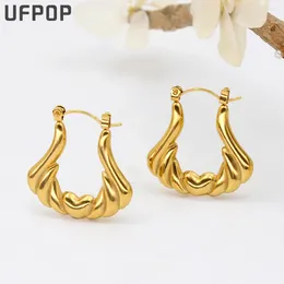 Hoop Earrings 304l Stainless Steel Wing Heart Hoops For Women PVD Gold Plated Premium Earring Anti Allergic