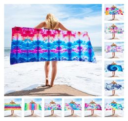 15075 cm 28 color Microfiber Square Beach Towel polyester Material Tie dyed towel Series for Adult Home Textiles T2I518284906658