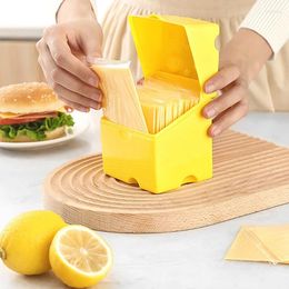 Plates ABS Plastic Cheese Dispenser Organizer Kitchen Flip Top Box Refrigerator Crisper Slice Cooler Containers