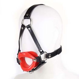 Head Leather Bondage Belt Slave Restraints O-Ring Lip Mouth Gag Adult Toys BDSM Erotic Games Fetish Women Sex Tools For Couples