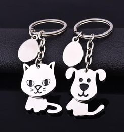 50pcslot 360revolving cat keychain cute key ring for women dog key chain key holder portachiavi bag charm 9318038