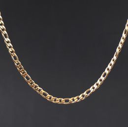 5pcs lot in bulk gold stainless steel Fashion Figaro NK Chain link necklace thin Jewellery for women men gifts2910675