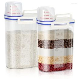 Storage Bottles Multi-grain Box Transparent Rice Bucket Sealed Home Use Kitchen Jar Pasta Container Modern Simple Style