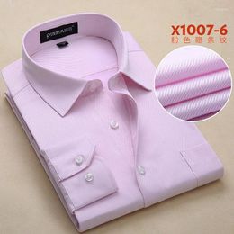 Men's Dress Shirts Twill Formal Business Social Classic Design Plus Size Long Sleeve Non-Iron S-8XL