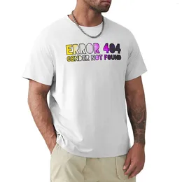 Men's Tank Tops Error 404 - Gender Not Found Enby/Black T-Shirt Plain Plus Sizes T Shirts Men