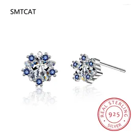 Stud Earrings 1ct 6.5mm D Colour Moissanite Earring 925 Sterling Sliver With White Gold Plated Star Wedding Jewellery For Women
