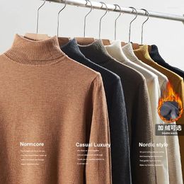 Men's Sweaters High Necked Sweater For Men With Autumn And Winter Base High-quality Casual Business Fashion Slim Fit Knitwear Trend